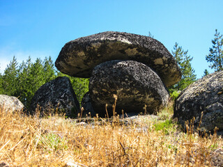 Stone, boulders, rocks, boulders, grass, nature, landscape