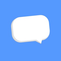 Fototapeta premium 3D speech bubble icons. Realistic 3D chat, talk, messenger, communication, dialogue bubble icon. Vector illustration square, circle and rectangle chat box. Banner, sticker, tag, badge template.