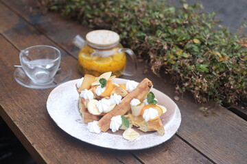 Food Waffles drink