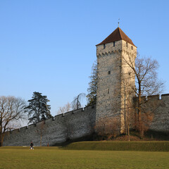 Schirmerturm, one of the nine preserved towers of in the 13th century as a city fortification built wall.