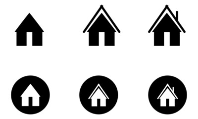 set of icons home vector on white background