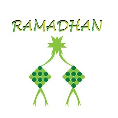 Eid ketupat icon illustration
