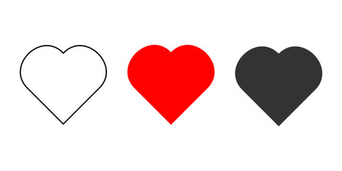 Heart icon. Love symbol. Sign valentyne vector.