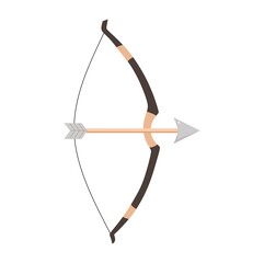 Vector illustration of bow and arrow for sports and hunting, perfect for sports advertising