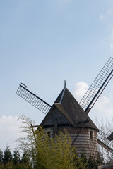 Toit du moulin de Beuvry dans le Pas-de-Calais - France