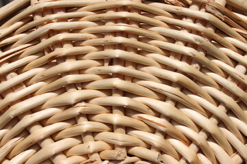 close up of woven basket  