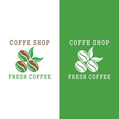 coffee bean icon vector template