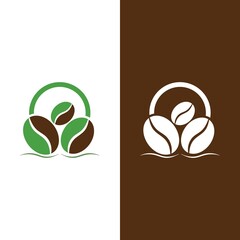 coffee bean icon vector template