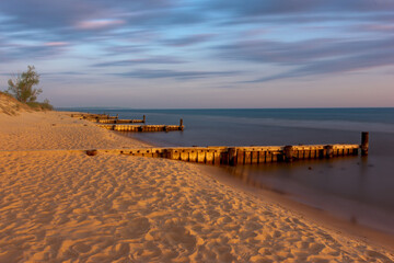 The evening sun shining on the jetty - Long Exposure