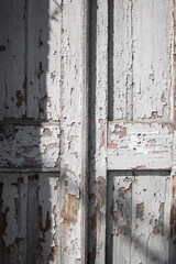 White wooden vintage door close up view c