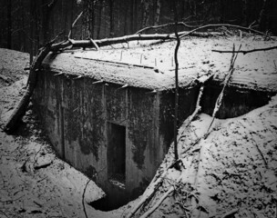 A bunker on the Molotov line from WWII in Roztocze.