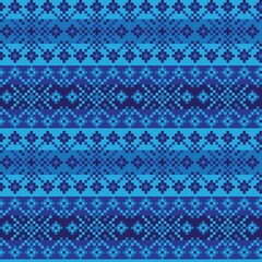 Snowflakes Fair Isle Seamless Pattern Design