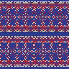 Snowflakes Fair Isle Seamless Pattern Design
