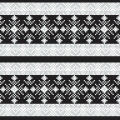 Snowflakes Fair Isle Seamless Pattern Design