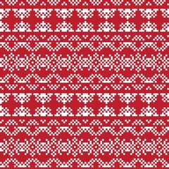 Snowflakes Fair Isle Seamless Pattern Design