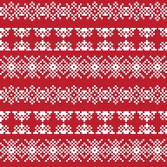 Snowflakes Fair Isle Seamless Pattern Design