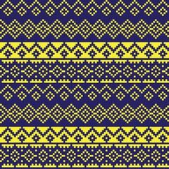 Snowflakes Fair Isle Seamless Pattern Design