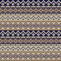 Snowflakes Fair Isle Seamless Pattern Design