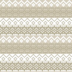 Snowflakes Fair Isle Seamless Pattern Design