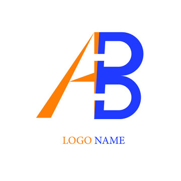 Logo design vektor inisial A B