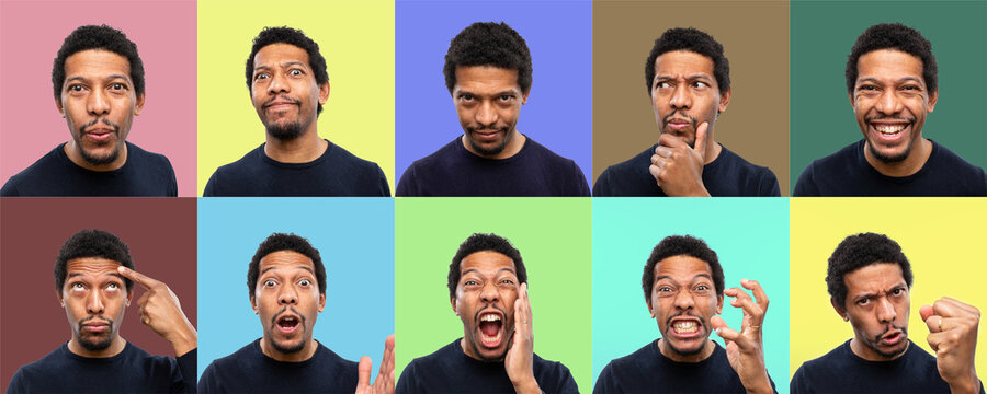 Man Face Emotions Vector & Photo (Free Trial)