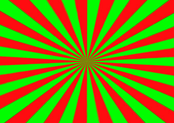 Fond rayons rouge vert