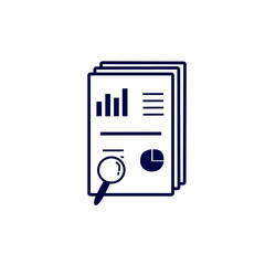 Financial report icon , Finance statement icon , Business anaylze concept , Isolated Financial data.
