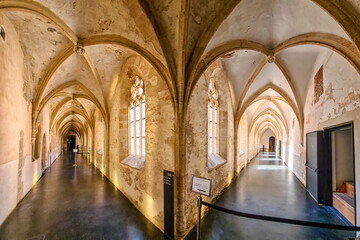 Fototapeta na wymiar Interior of the Dominican monastery of Ptuj in Slovenia.