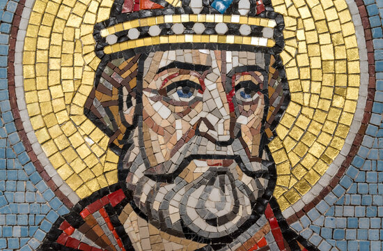 Mosaic icon of the Holy Prince Igor of Kiev and Chernigov