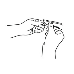 Vector illustration of hands rolling a joint. Rolling marijuana joint with two hands and paper.