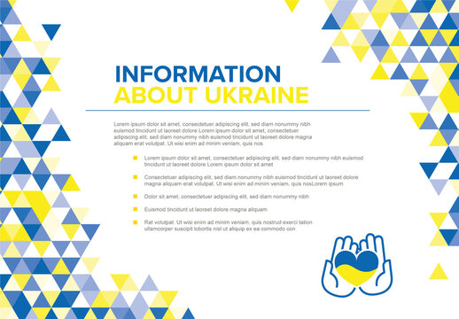 Ukraine Information Flyer Poster Leaflet Layout