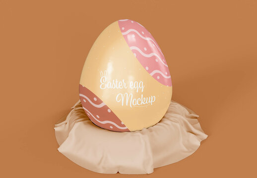 Front View of Easter Egg Mockup
