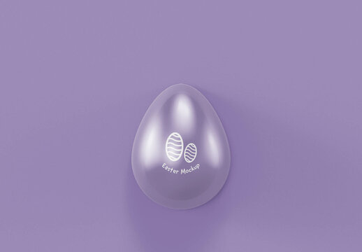 Top View of Easter Egg Mockup