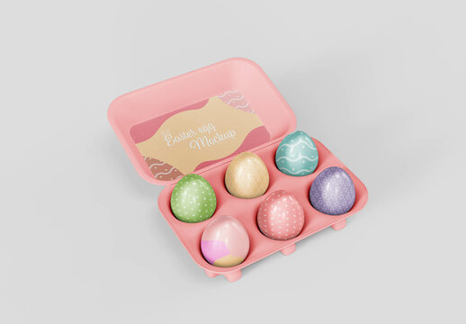 Six Easter Eggs Mockup