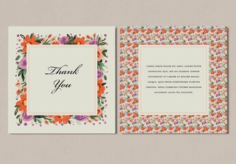 Floral Design Thank You Card