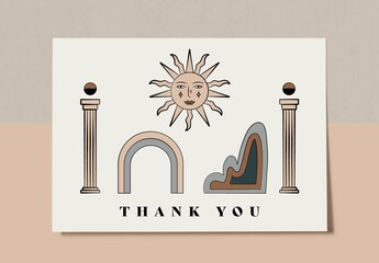 Abstract Business Thank You Card