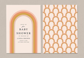 Rainbow Baby Shower Card