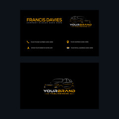 Professional car company business logo visiting card design