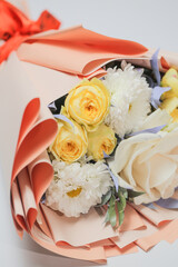 Fototapeta premium Beutiful and colorful bouquet of flowers, spring 