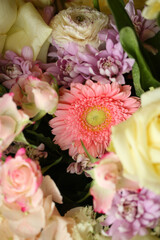 Beutiful and colorful bouquet of flowers, spring 