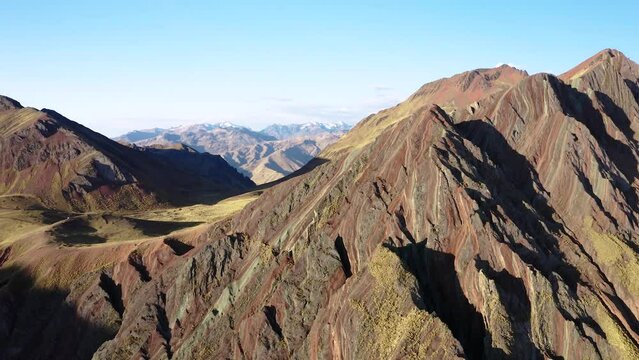 Pallay Punchu of Apu Takllo, a new Rainbow Mountain near Cusco in Peru