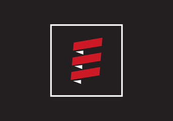 this is a letter E logo design