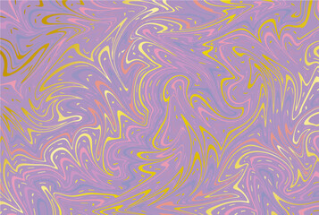 Marbled paper for book covers or wallpapers. Vector drawing with fluid paint. Colorful abstract background