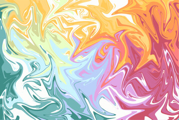 Marbled paper for book covers or wallpapers. Vector drawing with fluid paint. Colorful abstract background 6