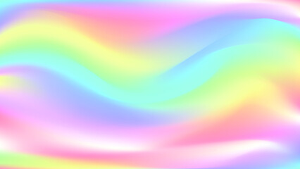 Vector illustration with abstract blurred holographic background. Iridescent notebook cover.