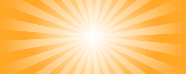 The lights of a sun. Sun rays background. Long rays orange background.