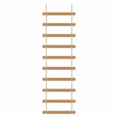 Rope ladder isolated on a white background. Color Vector illustration.