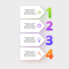 Business Infographic template. Design with numbers 4 options or steps, template design of vector format