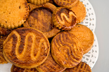 Detalle de pastas de té condibujos