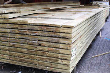 Stacked timber